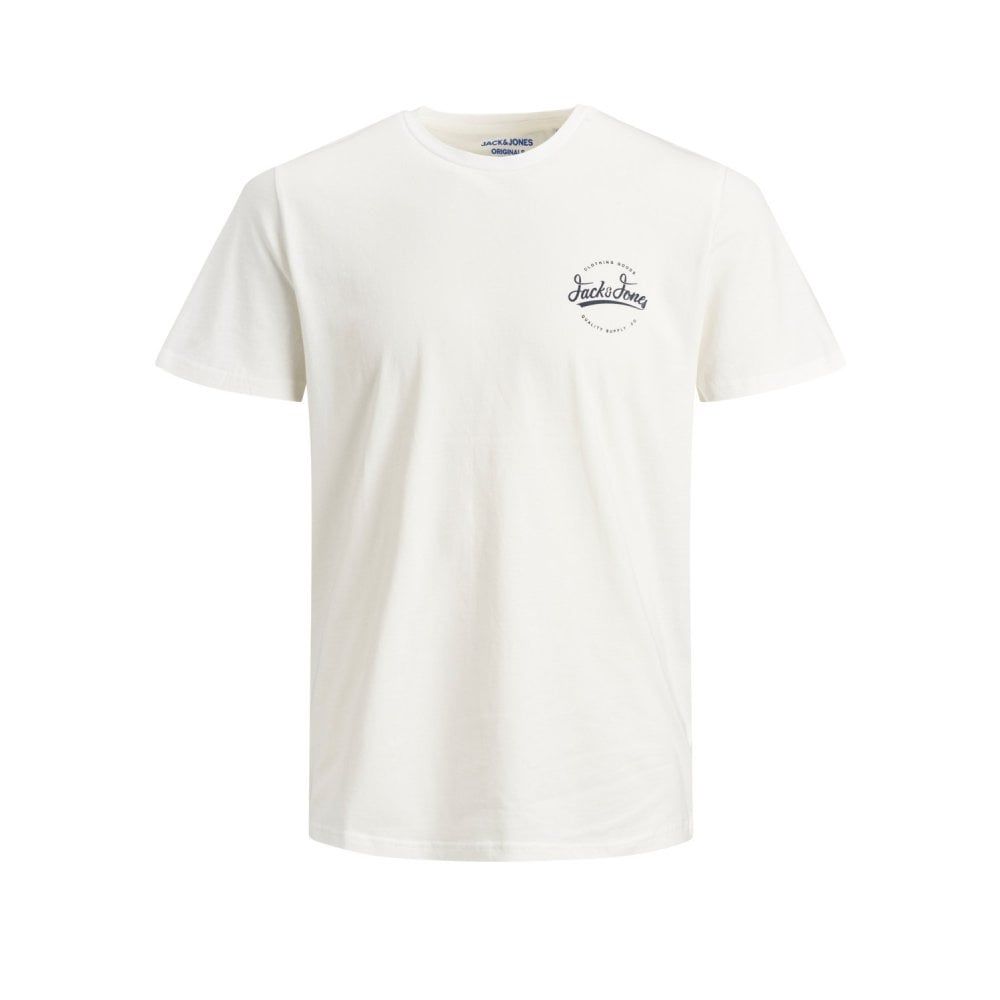 Mens Jack & Jones New Raffy Designer Classic T Shirt Cloud Dancer