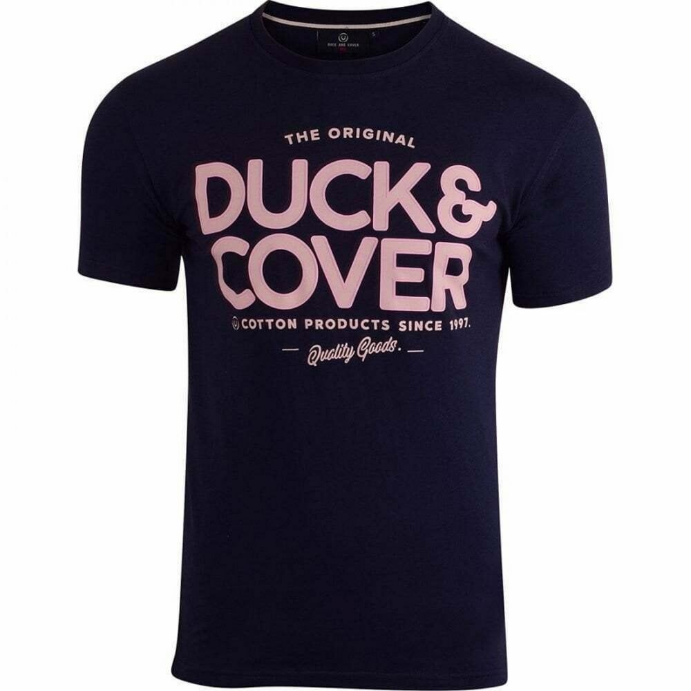 New Duck & Cover Designer Mens Signature Logo Short Sleeved T-Shirt