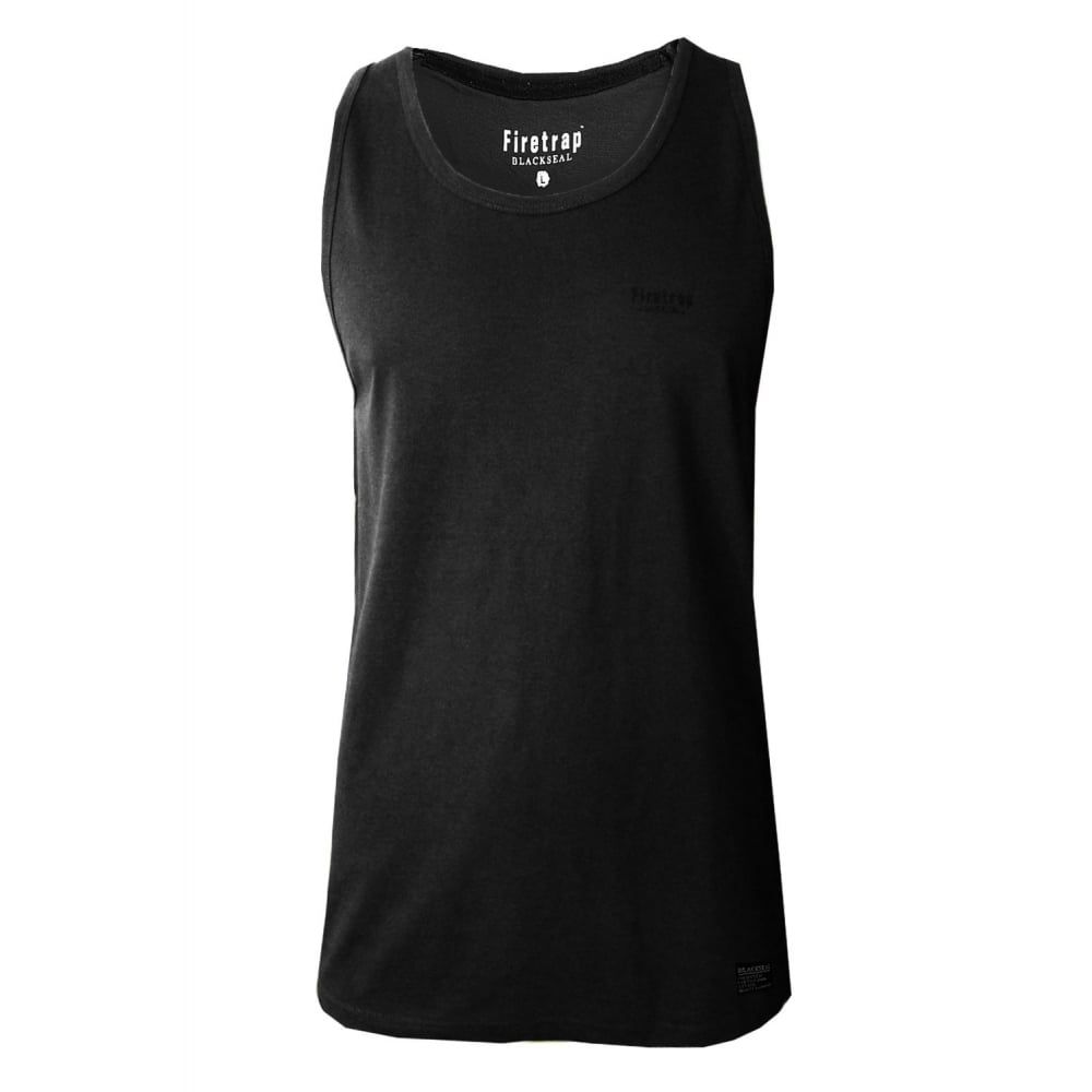 Firetrap Mens Casco Designer Casual Plain Vest Black