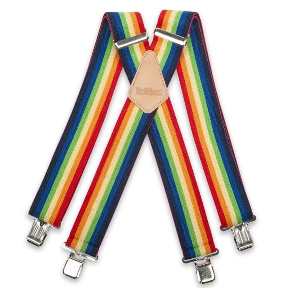 Brimarc Mens Heavy Duty Multi Coloured Braces Trouser Belt Suspender 2" 50mm Wide