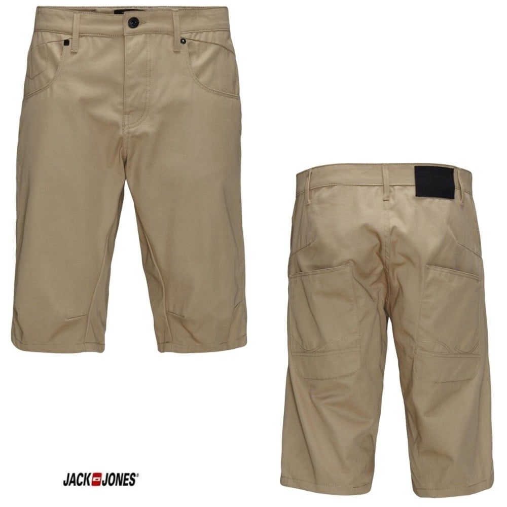 Jack & Jones Mens Stan Lester Long Chino's Shorts Cornstalk