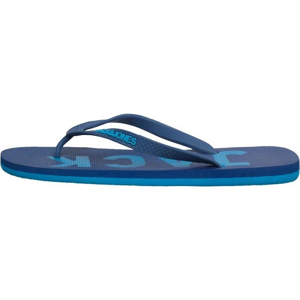 Mens Jack & Jones New Logo Pack Rubber Branded Flip Flops Limoges