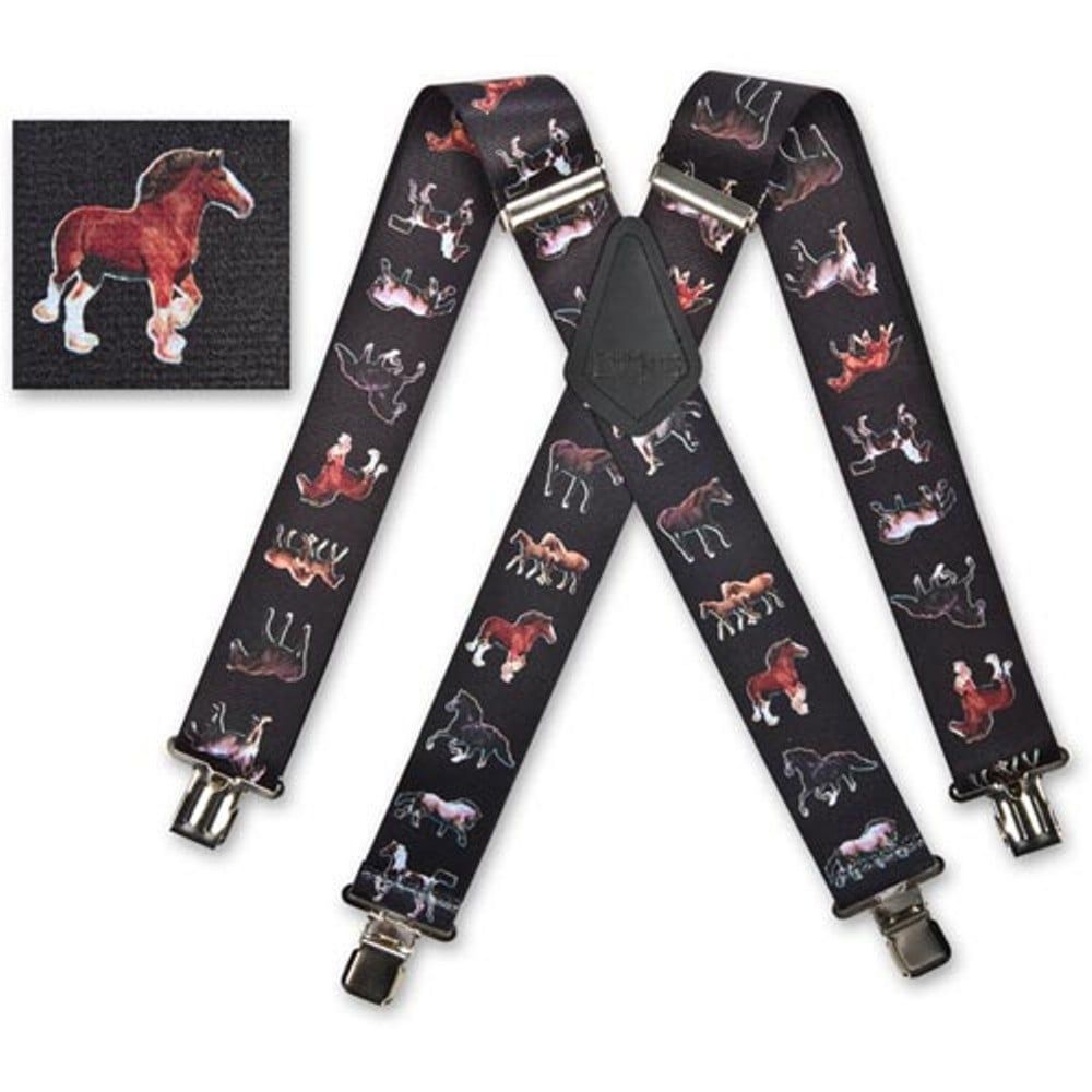 Brimarc Mens Heavy Duty Horses Braces Trouser Belt Suspender 2" 50mm Wide