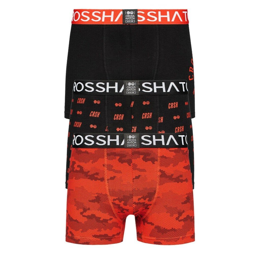 Crosshatch 3 Pack Camogo Designer Boxer Trunks Underwear Formula One