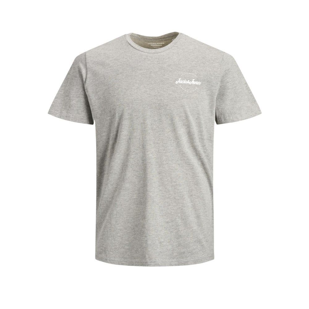 Mens Jack & Jones New Raffy Designer Classic T Shirt Grey Marl