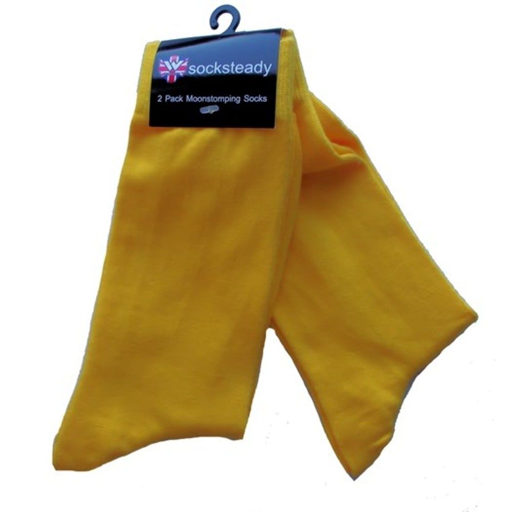 Warrior Mod Man Skin Head Design Socks 2 Pack Yellow Scooter Skinhead