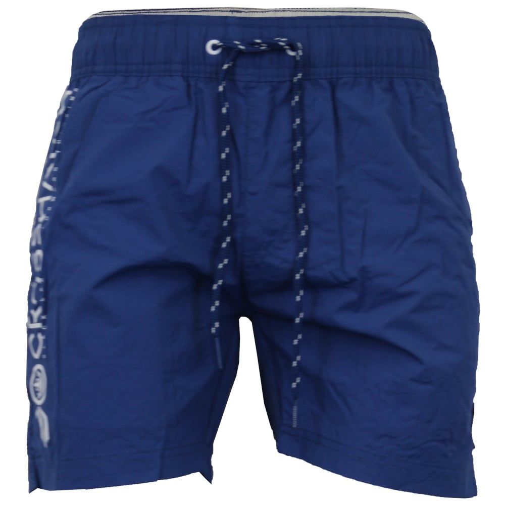 Crosshatch Mens Designer Kavana Swimming Trunks Shorts Estate Blue