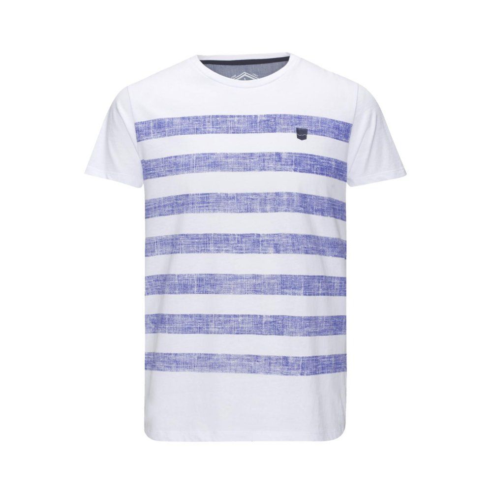 Jack & Jones Mens Casual Beth Striped T Shirt White