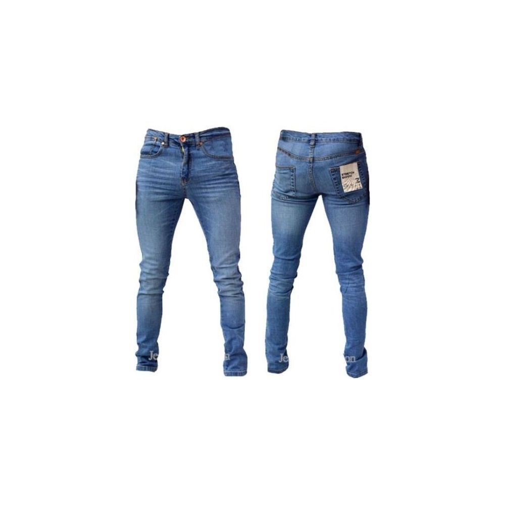 Designer Super Skinny Leg Stretch Jeans Vintage Lightwash