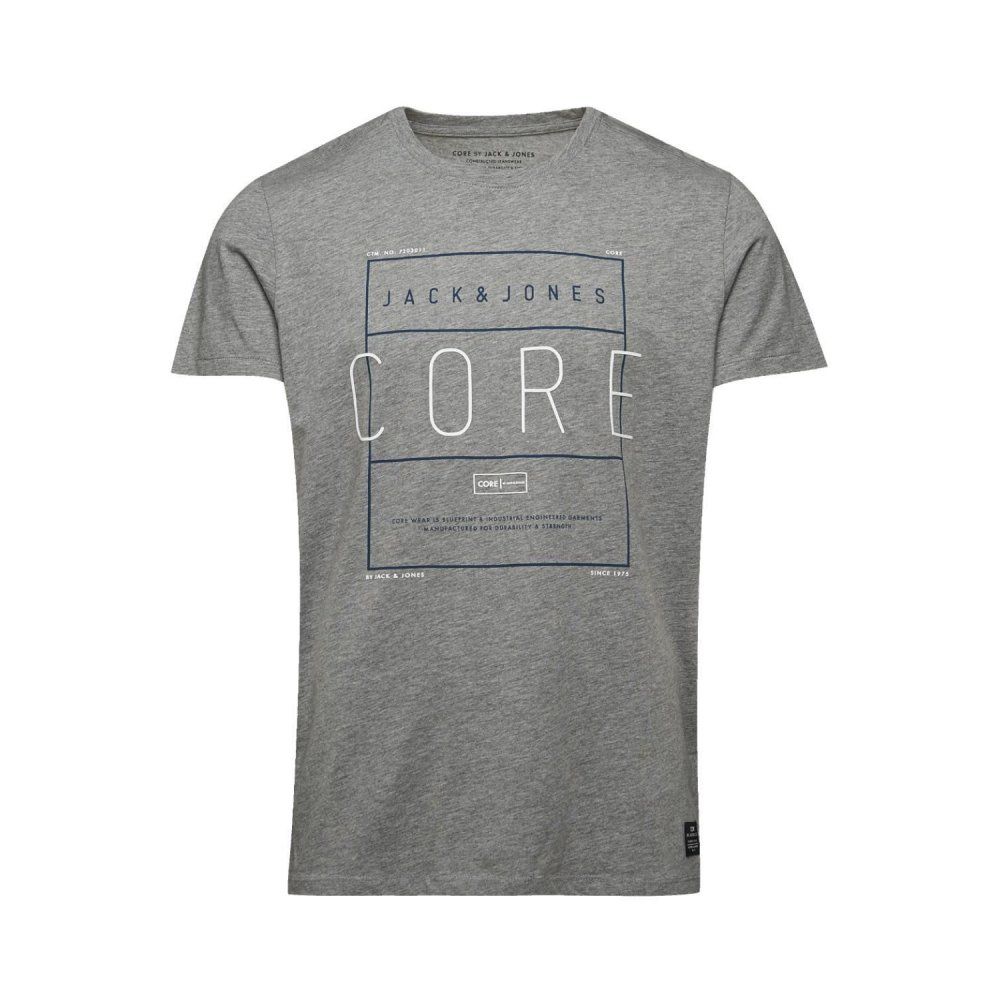 Jack & Jones Designer Crew Neck Fame T-Shirt Grey