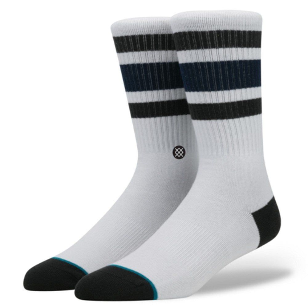 Stance Mens New Classic Crew Comfort Boyd 3 Cotton Socks White 