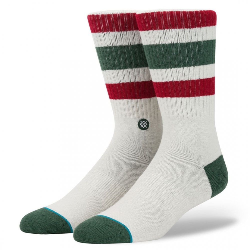 Stance Mens New Classic Crew Comfort Boyd 3 Cotton Socks Green