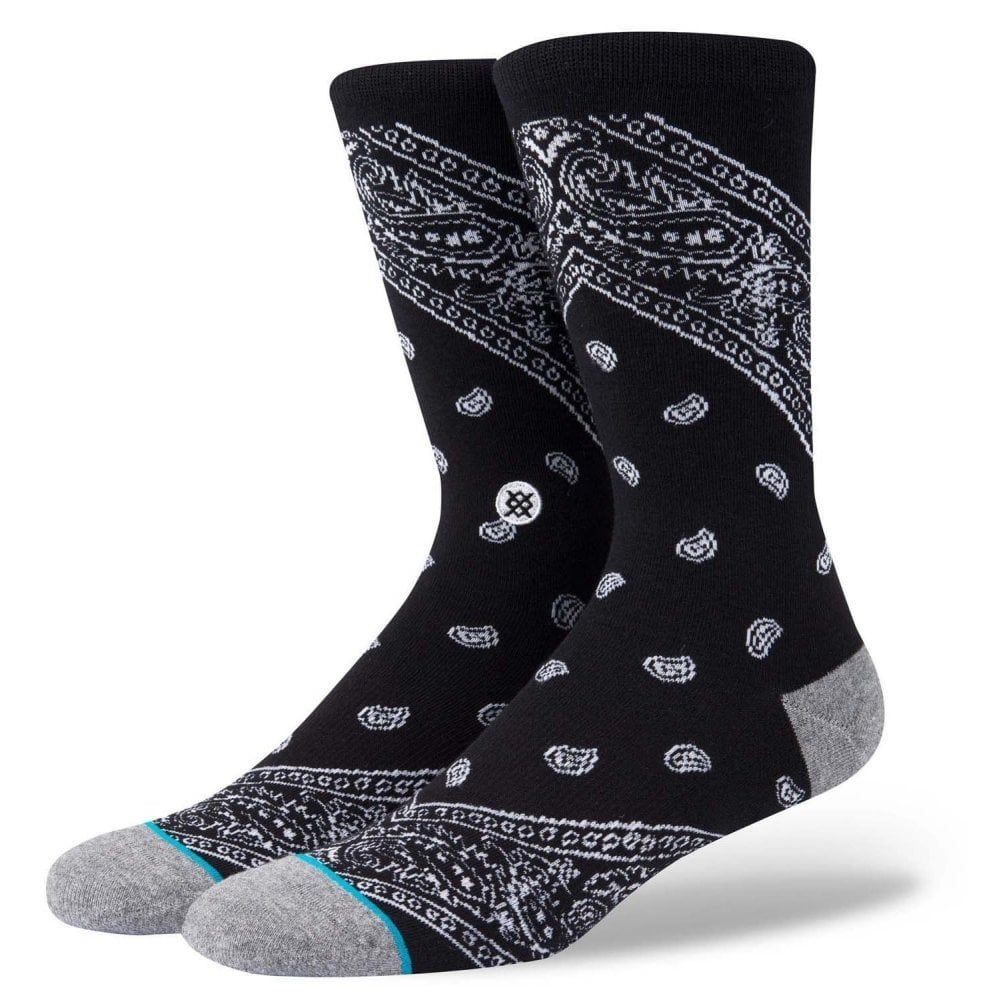 Stance Mens New Classic Crew Comfort Foundation Barrio Socks Black