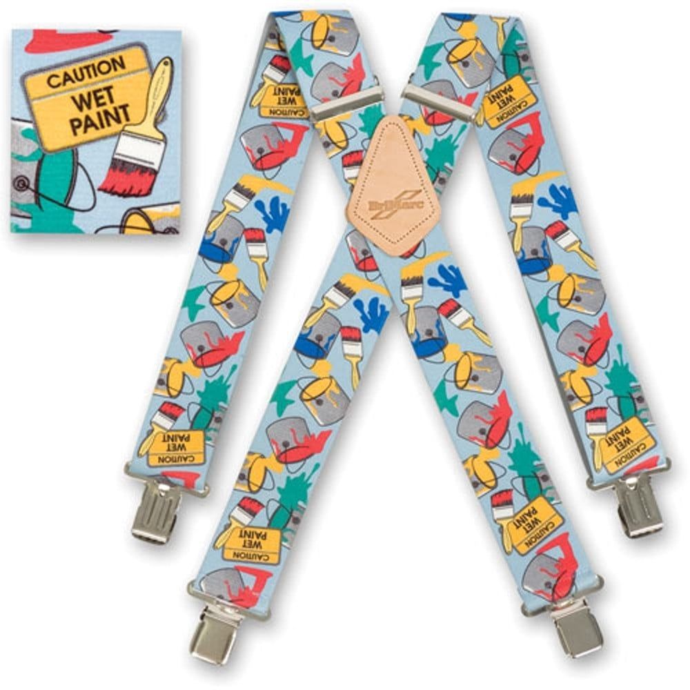Brimarc Mens Heavy Duty Painters Braces Trouser Belt Suspender 2" 50mm Wide