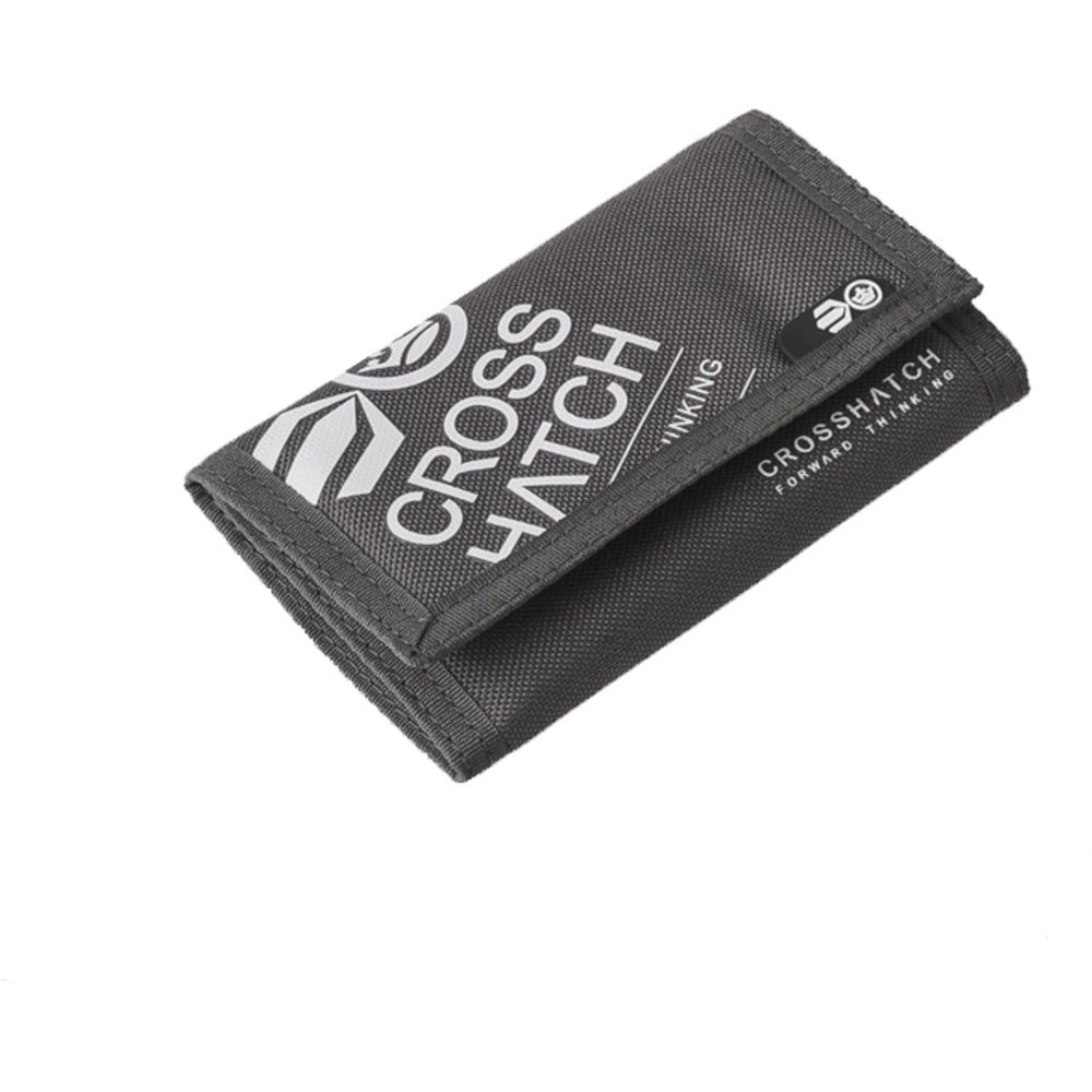 New Mens Crosshatch Three Fold Zip Nylon Affluence Wallets Magnet