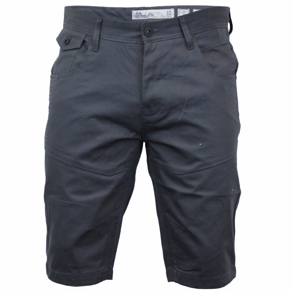 Crosshatch Men Amalaga Designer Cargo Chino Shorts Periscope