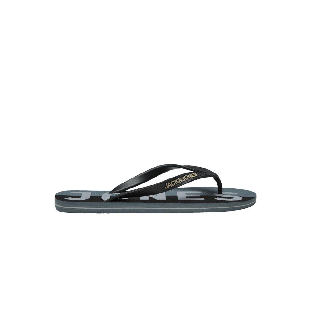 Logo Pack Rubber Branded Flip Flops Black