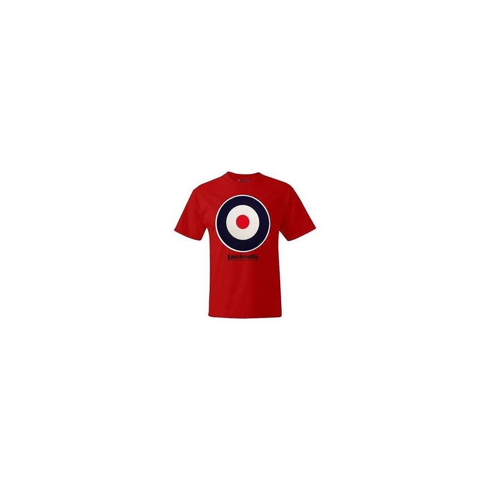 Lambretta Casual Vintage Retro Target T-Shirt Red