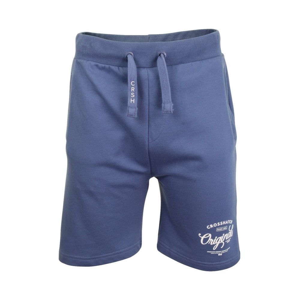 Crosshatch Mens New Designer Lunton Jogger Casual Summer Shorts Coastal Fjord