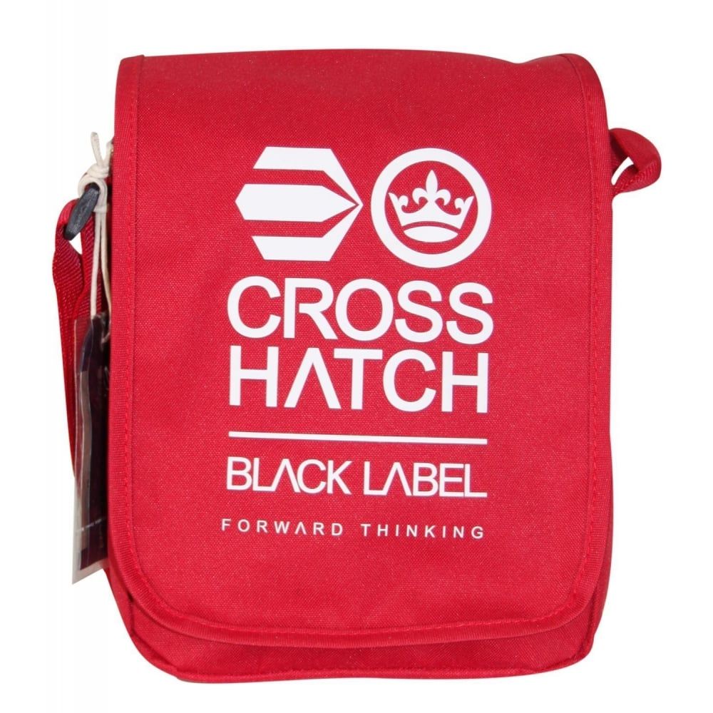Crosshatch Lamoon Mini Satchell Messenger Travel Bag Red