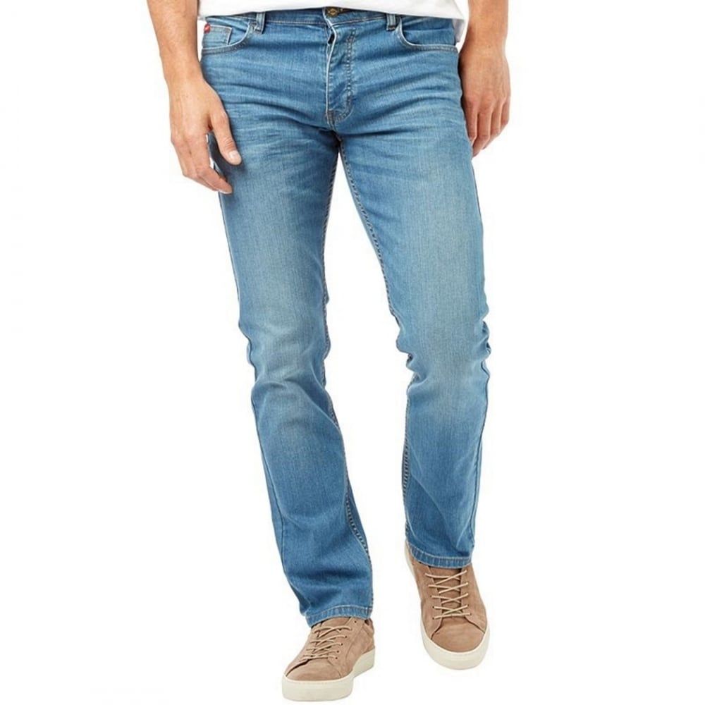 Lee Cooper Mens New Basicon Regular Fit Straight Leg Jeans Light Wash