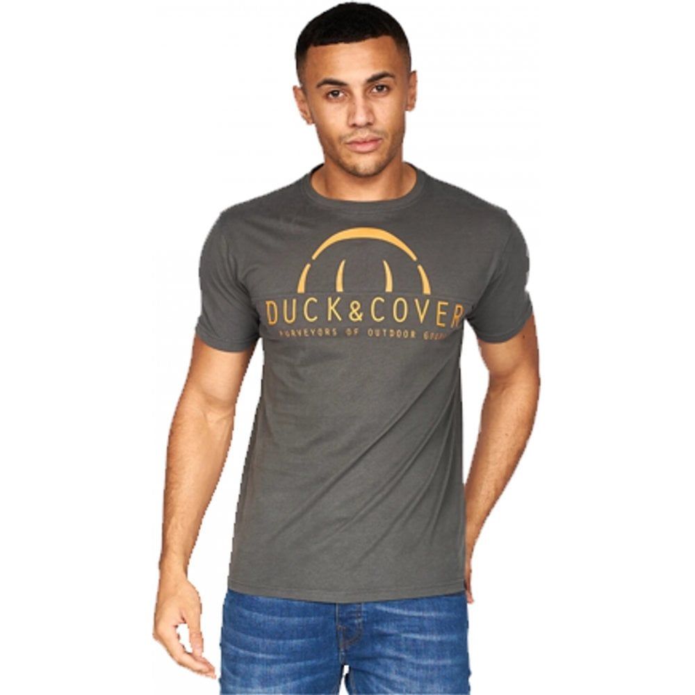 New Duck & Cover Designer Mens Brightslore Logo Short Sleeved T-Shirt