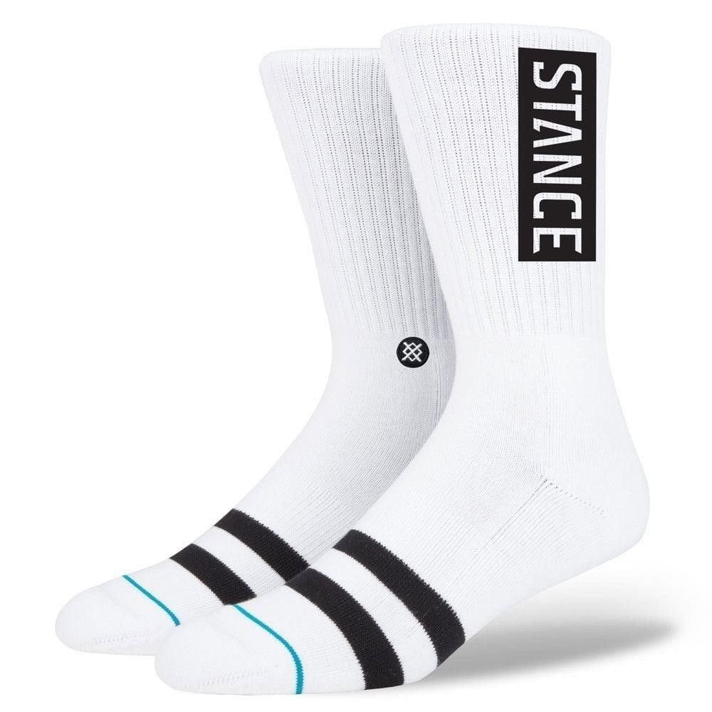 Stance Mens New Classic Crew Comfort Uncommon Solids OG Socks White