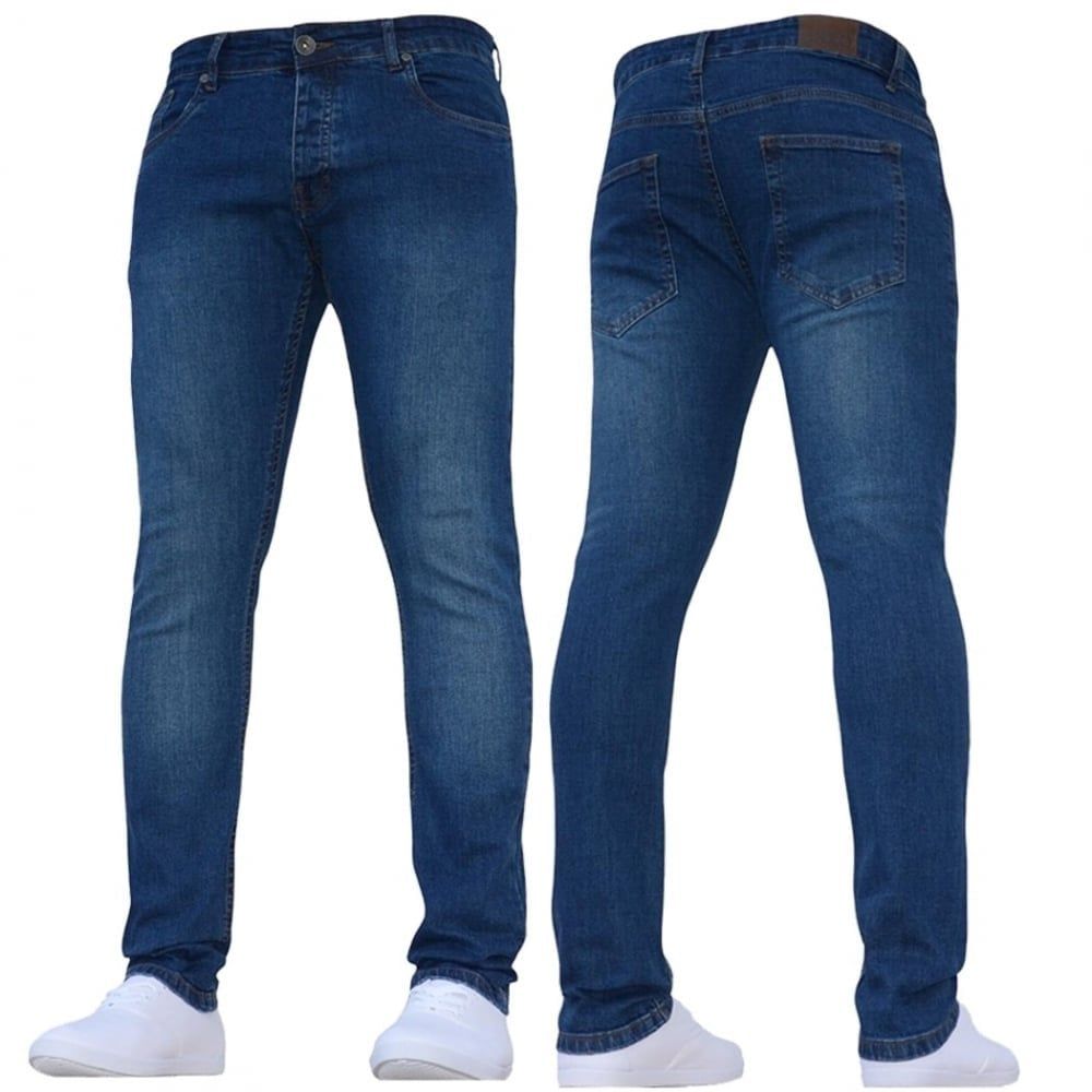 New Boys Kind Enzo Designer Stretch Skinny Slim Fit Mid Stonewash Denim Jeans