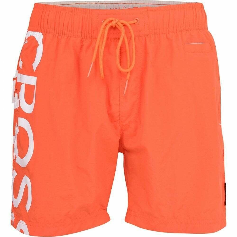 New Crosshatch Mens Designer Shortgate Swimming Trunks Shorts Orange
