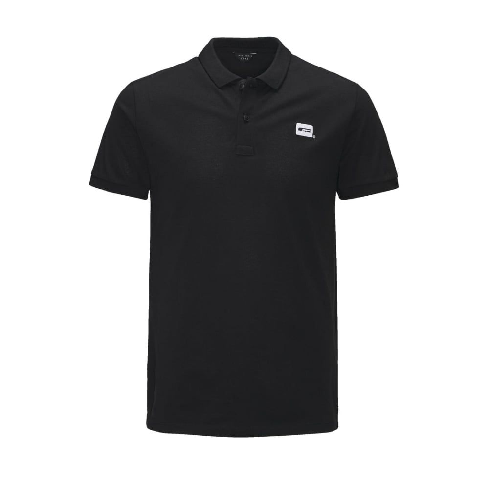 Jack & Jones Basic Plain Designer Polo Shirt Black