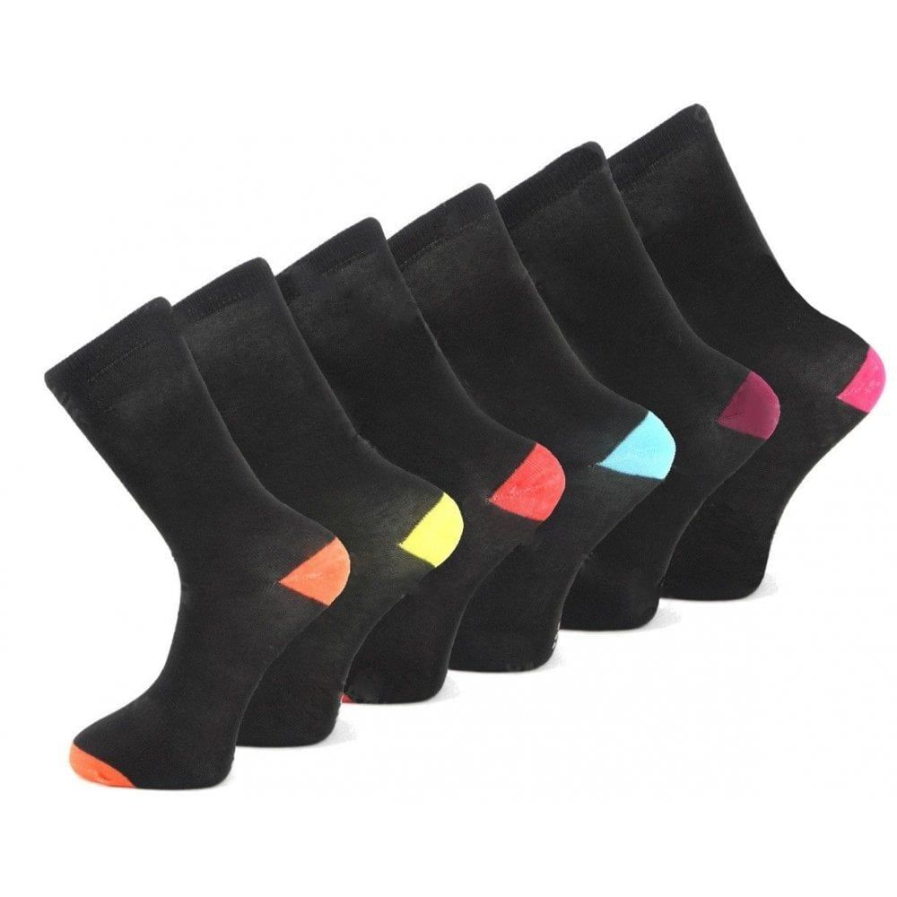 Design Socks 6 Pairs Mens Coloured Design Socks Smart Suit Work Golf Cotton Blend Adults