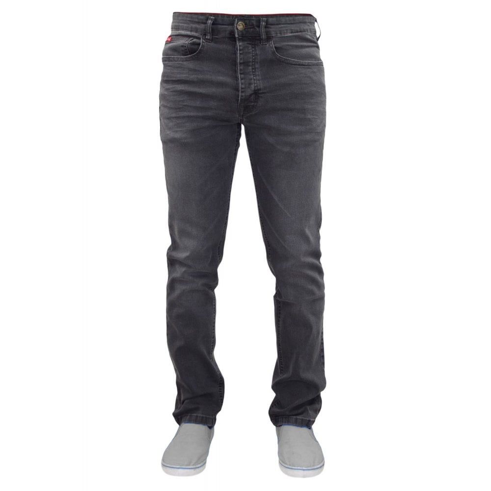 Mens New Life & Glory Basicon Stretch Slim Grey Jeans