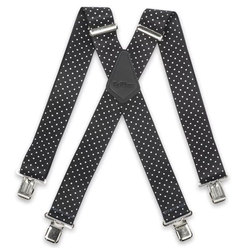 Brimarc Mens Heavy Duty Polka Dot Braces Trouser Belt Suspender 2" 50mm Wide