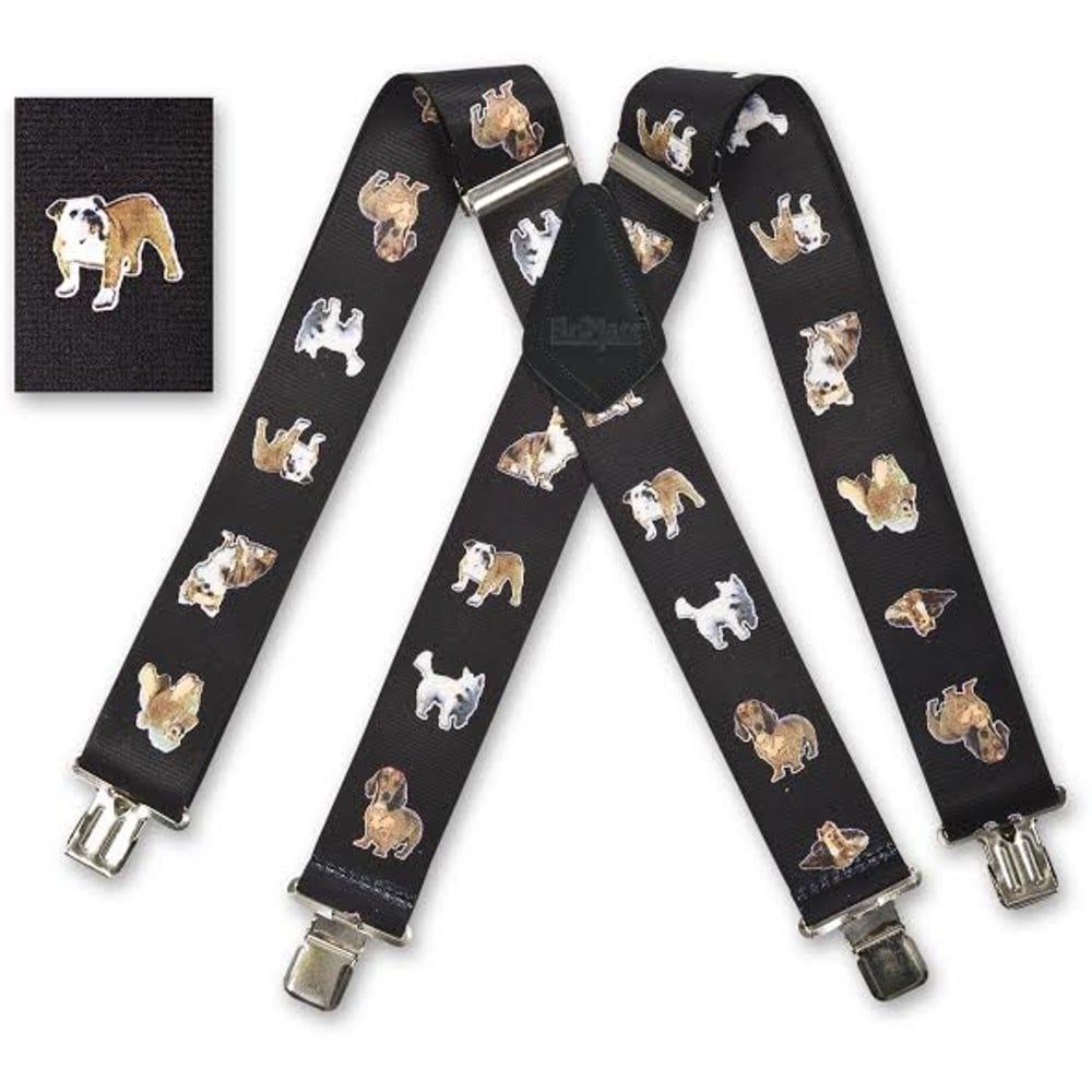Brimarc Mens Heavy Duty Toy Dogs Braces Trouser Belt Suspender 2" 50mm Wide 