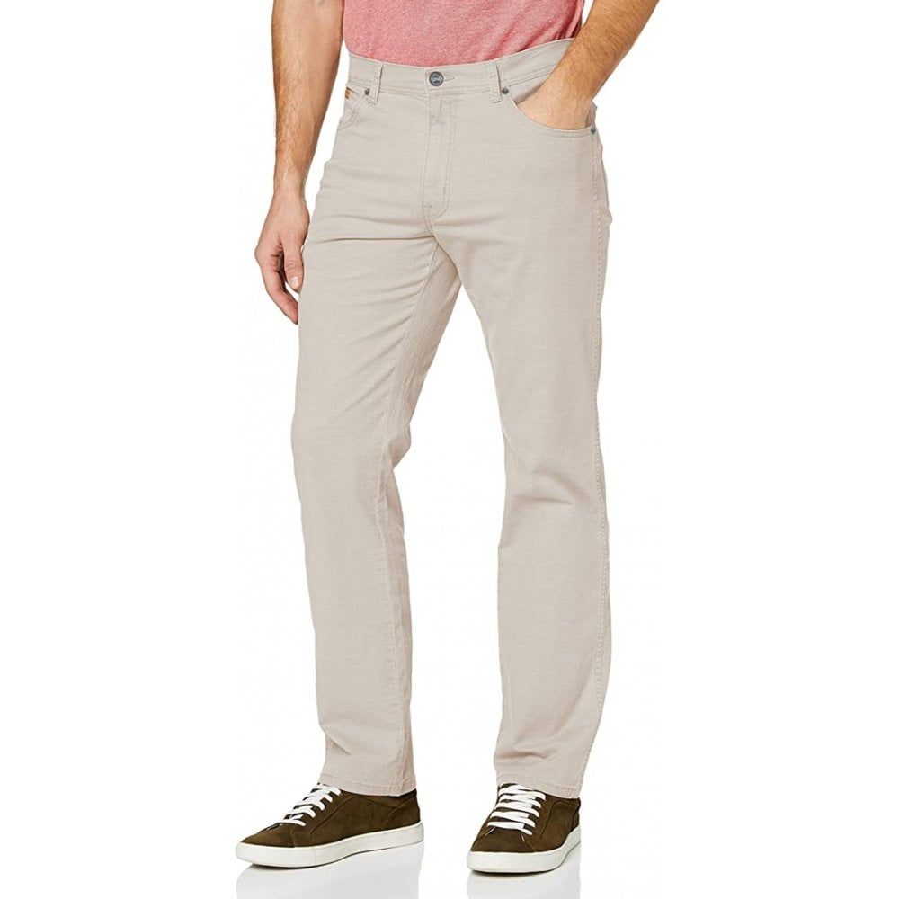 Wrangler Texas Mens New Stretch Twill Soft Fabric Chino Jeans Stone