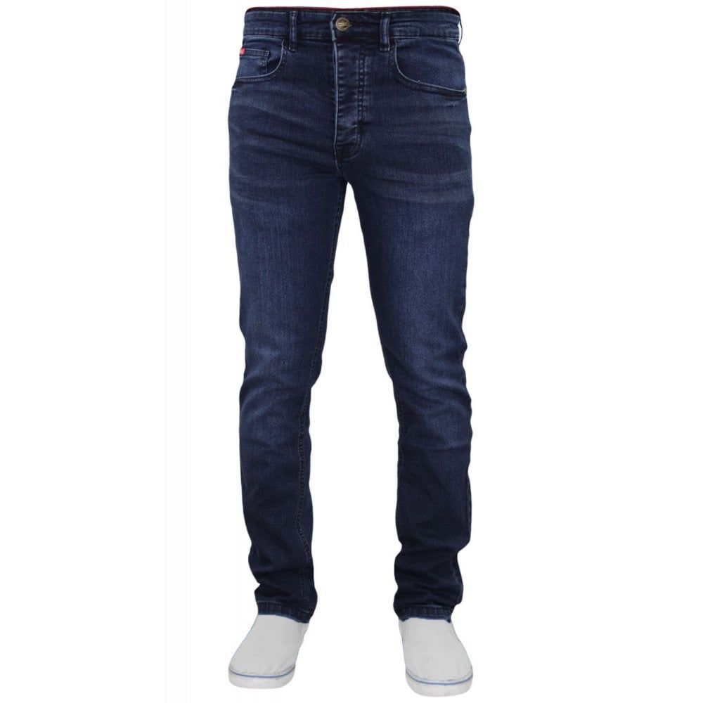 Mens New Life & Glory Basicon Stretch Slim Dark Wash Jeans