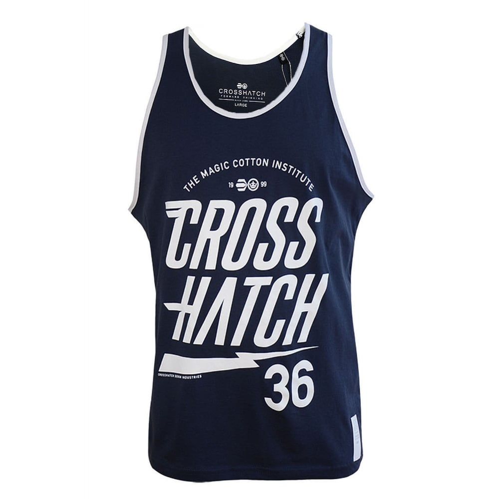 Crosshatch Mens Branded Monray Casual Vest Total Eclipse