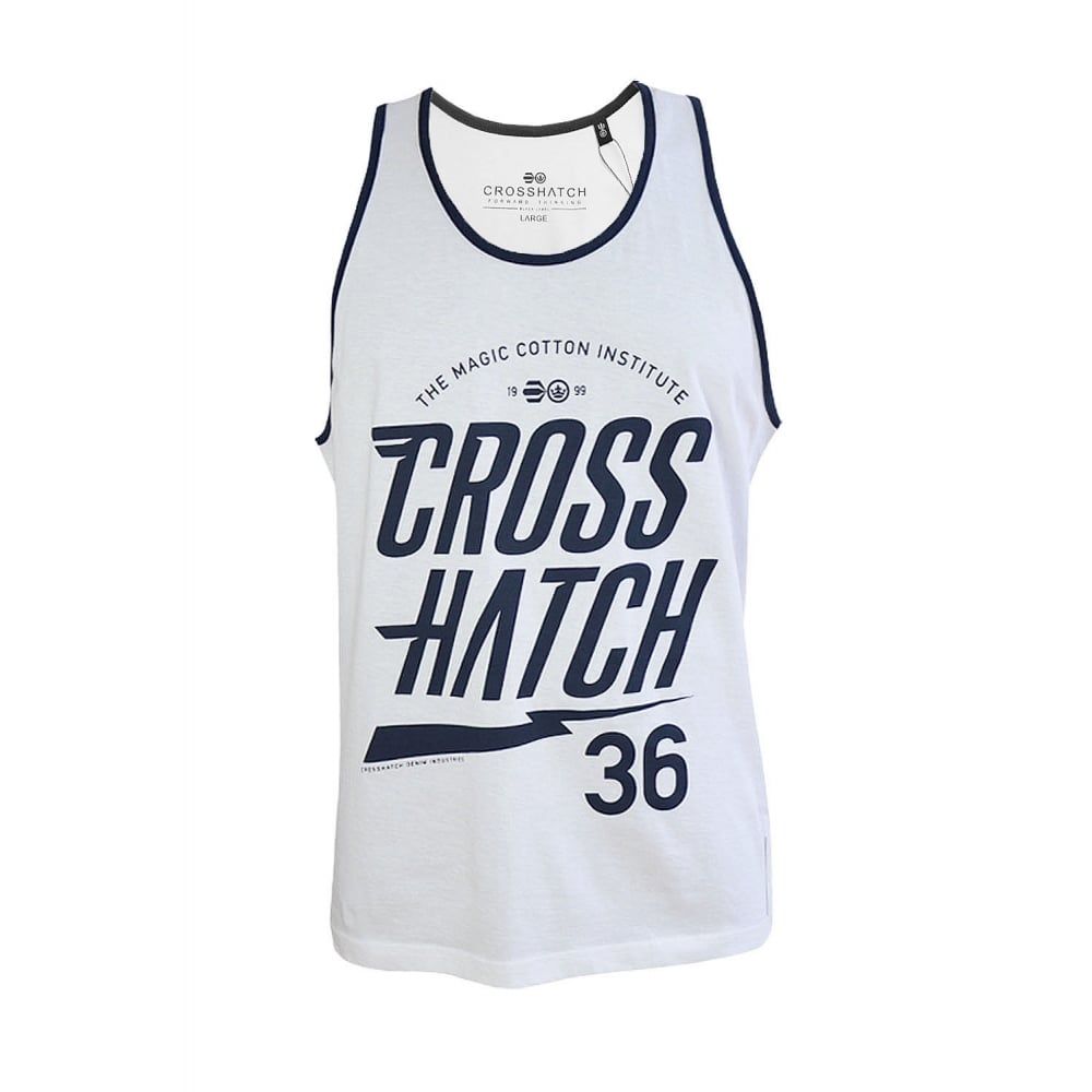 Crosshatch Mens Branded Monray Casual Vest White 