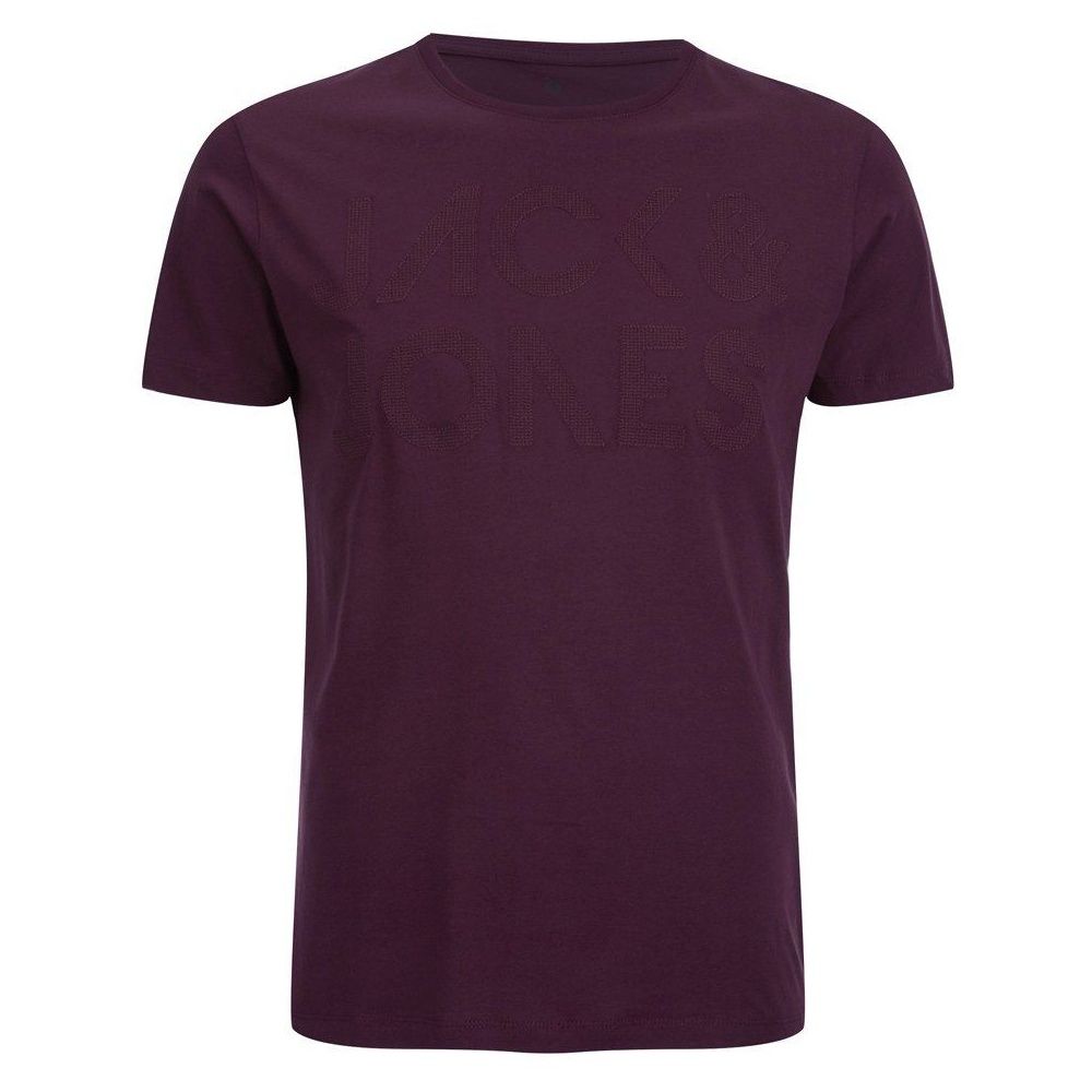 Jack & Jones Mens Rupert Embossed Casual Designer T Shirt Fig