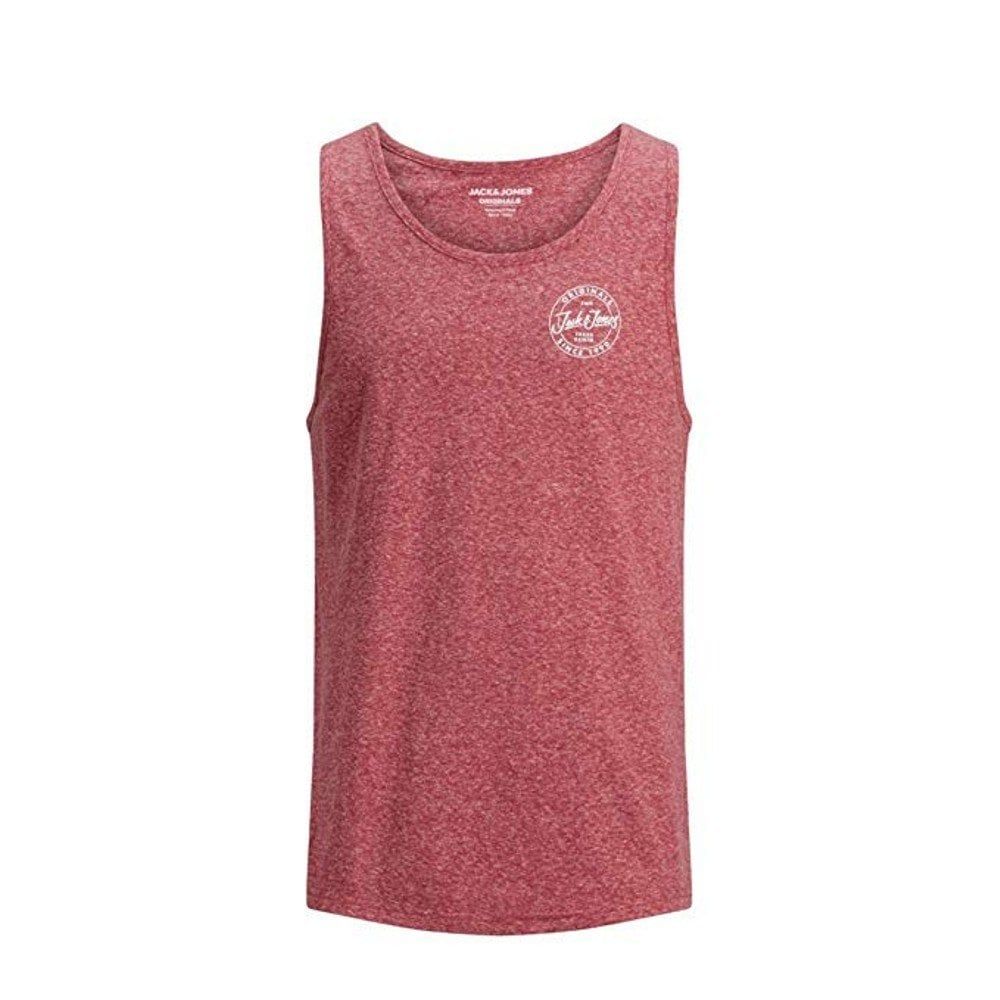 Jack & Jones Mens Designer Branded Really Tank Vest Brick Red