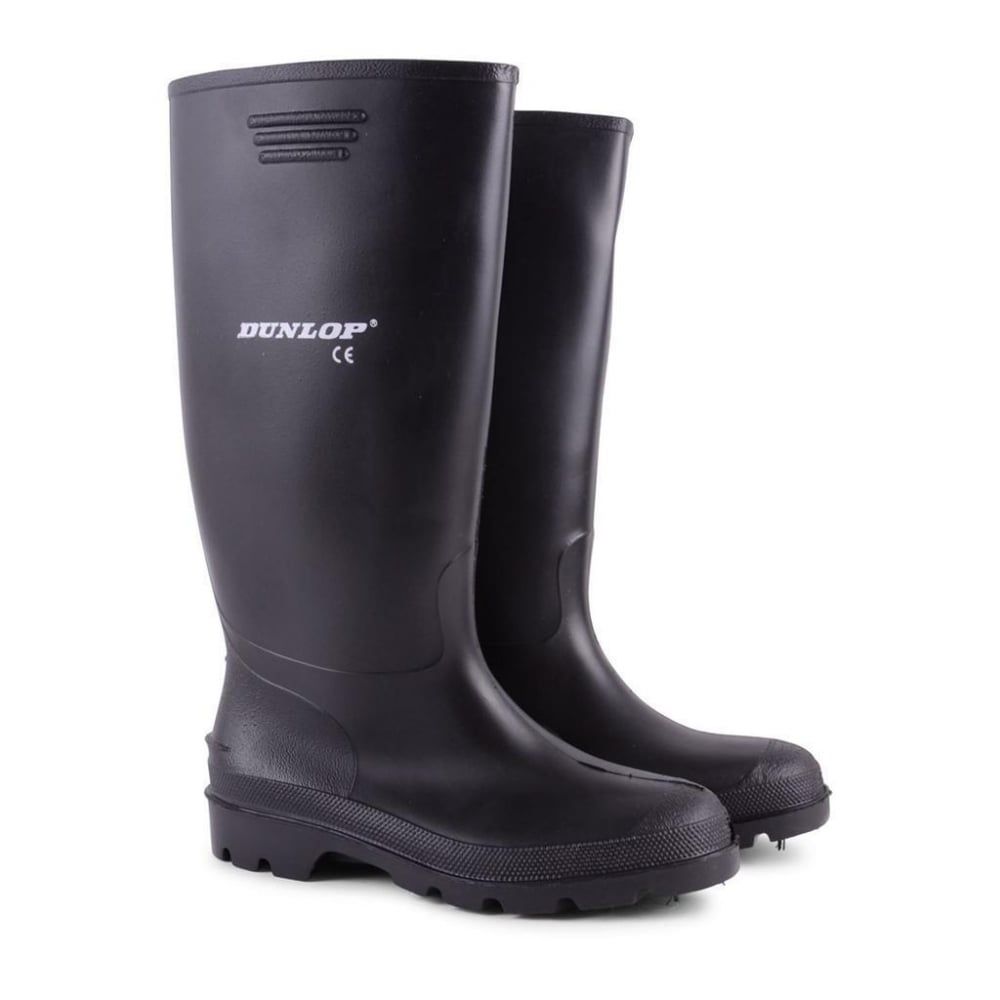Mens Dunlop Hunting Waterproof Walking Wellies Rain Festival Wellington Boots UK Black