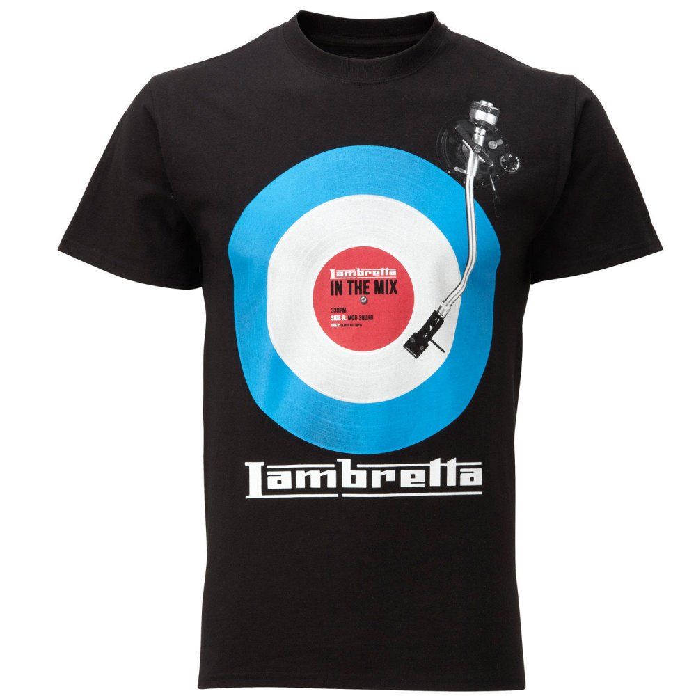 Vintage Retro Mens In The Mix Target T-Shirt Black