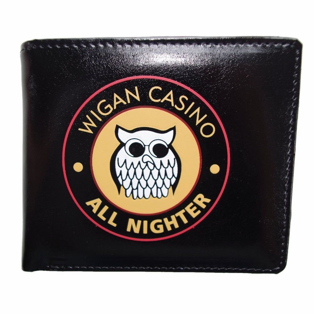 Warrior 1970s Style Vintage Wigan Casino Embossed All Nighter Black Wallet 
