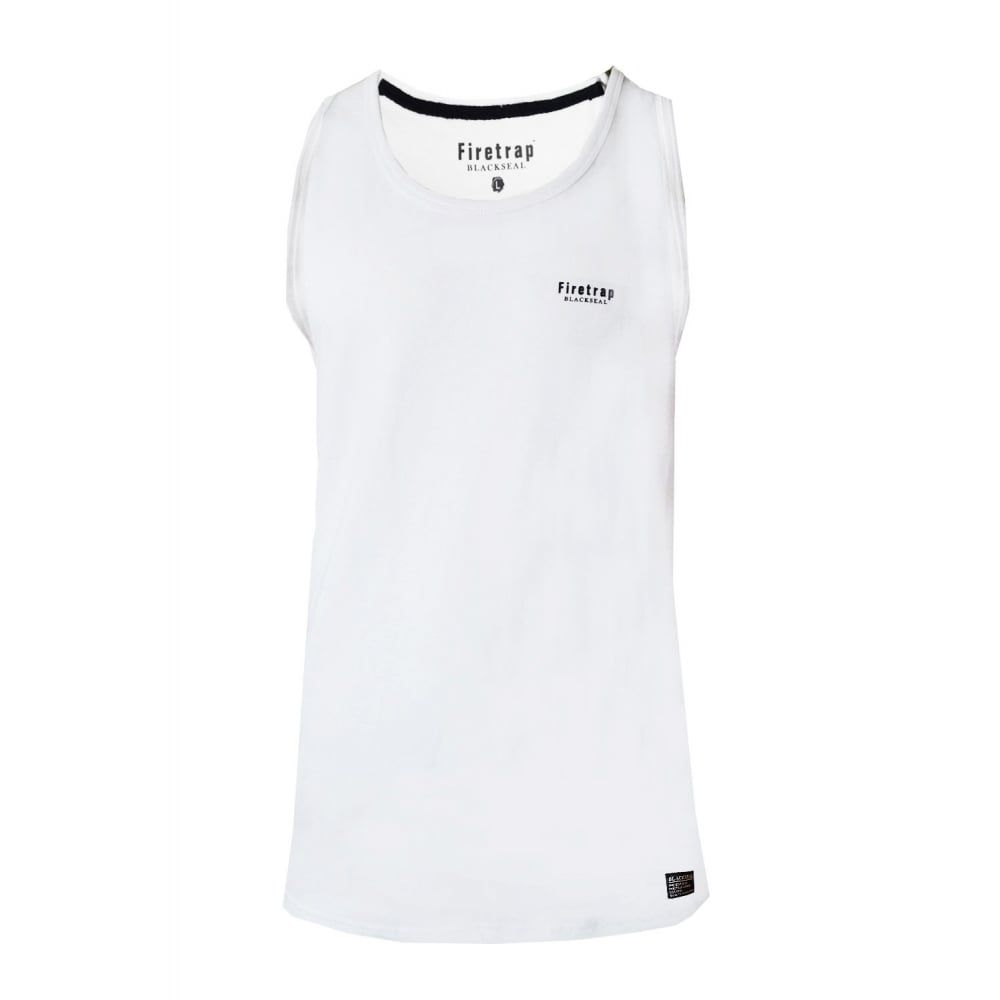 Firetrap Mens Casco Designer Casual Plain Vest White
