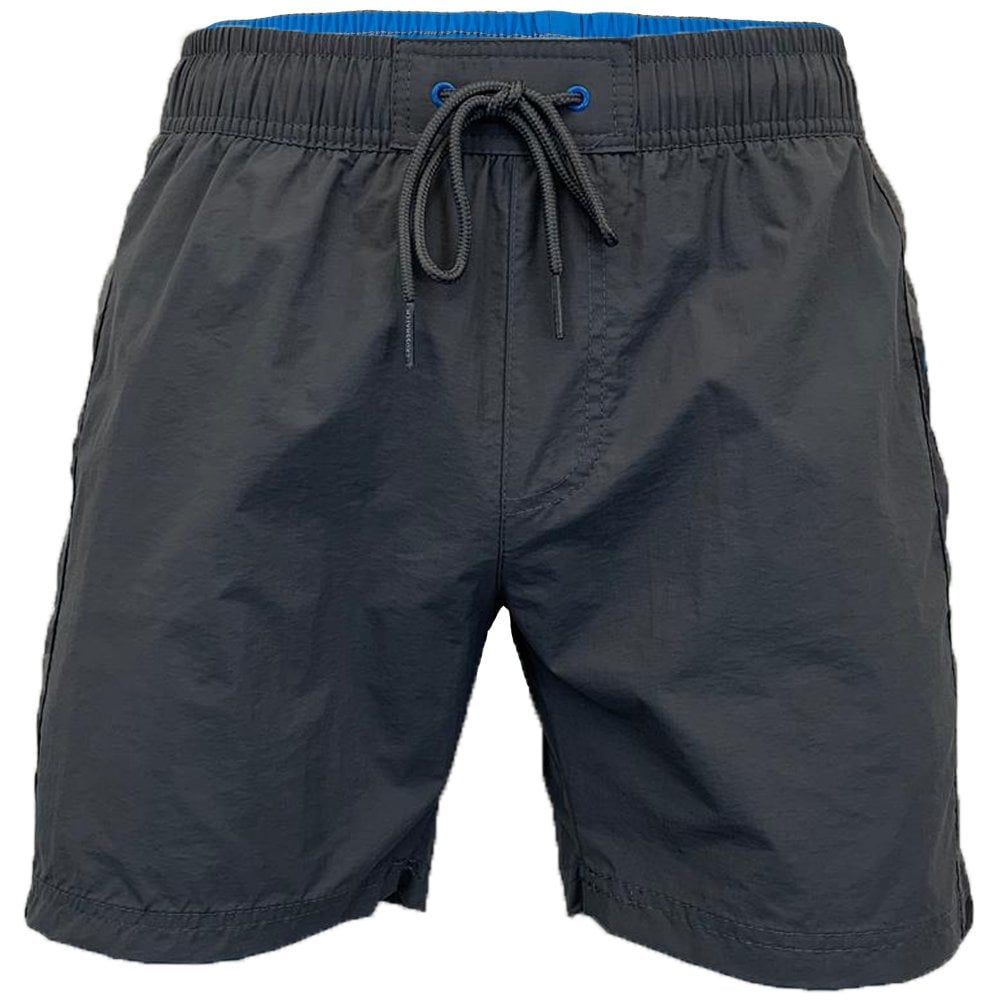 Crosshatch Mens Designer Army Mansons Swimming Trunks Shorts Charcoal