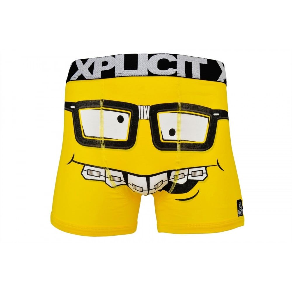 Xplicit Men's Funny Rude Nerd Geek Cartoon Novelty Boxer Shorts Trunks Dandeliion