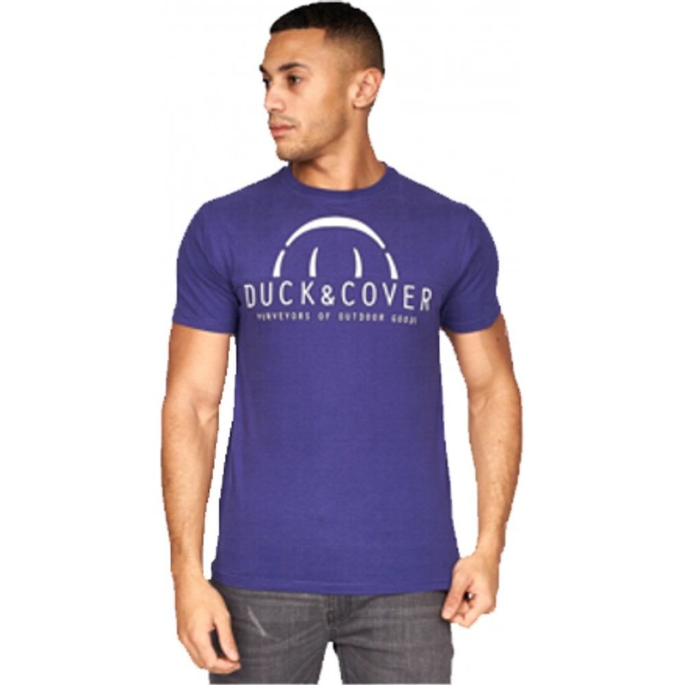New Duck & Cover Designer Mens Brightslore Logo Short Sleeved T-Shirt