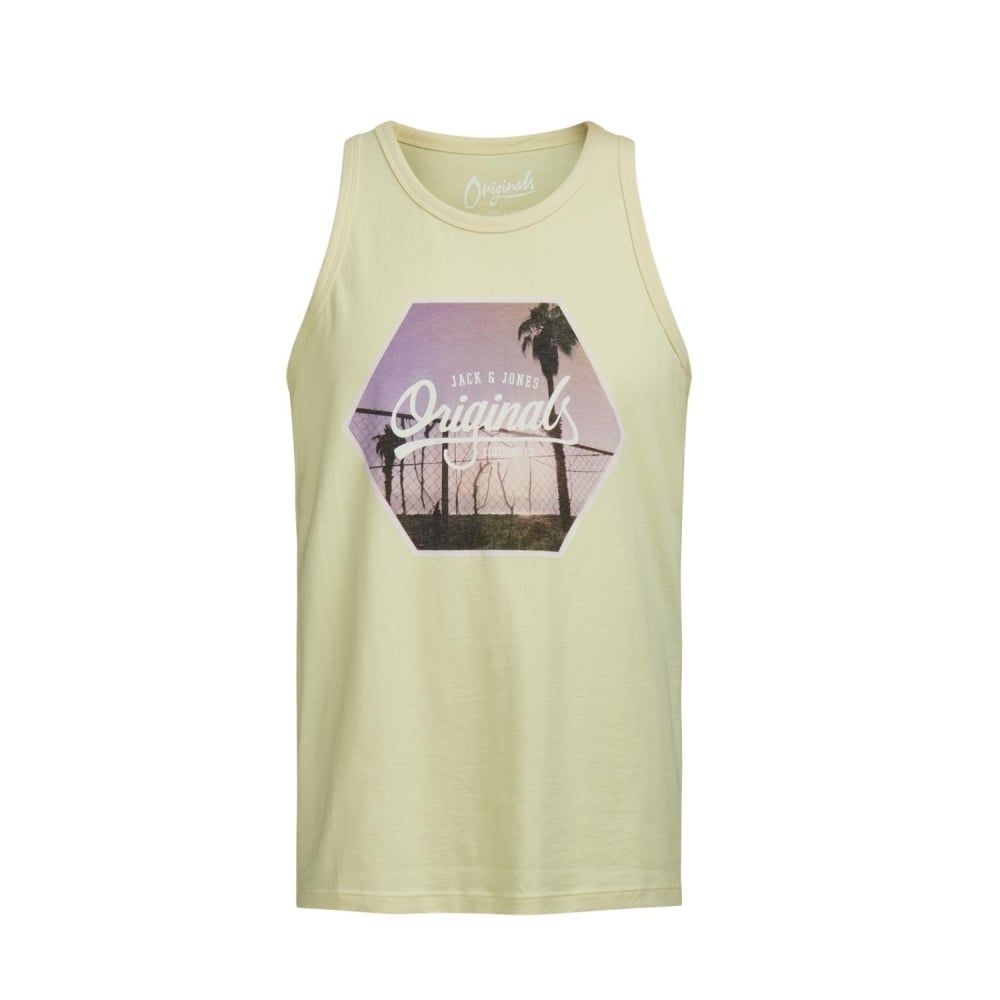 Jack & Jones Mens Designer Branded Regular Fit Ocean Tank Vest Lily Pad