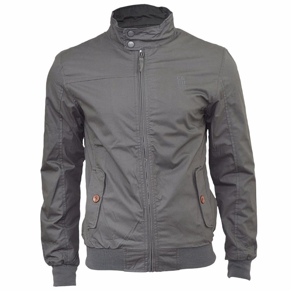 Crosshatch Mens Designer Harrington Haronz Jacket Magnet