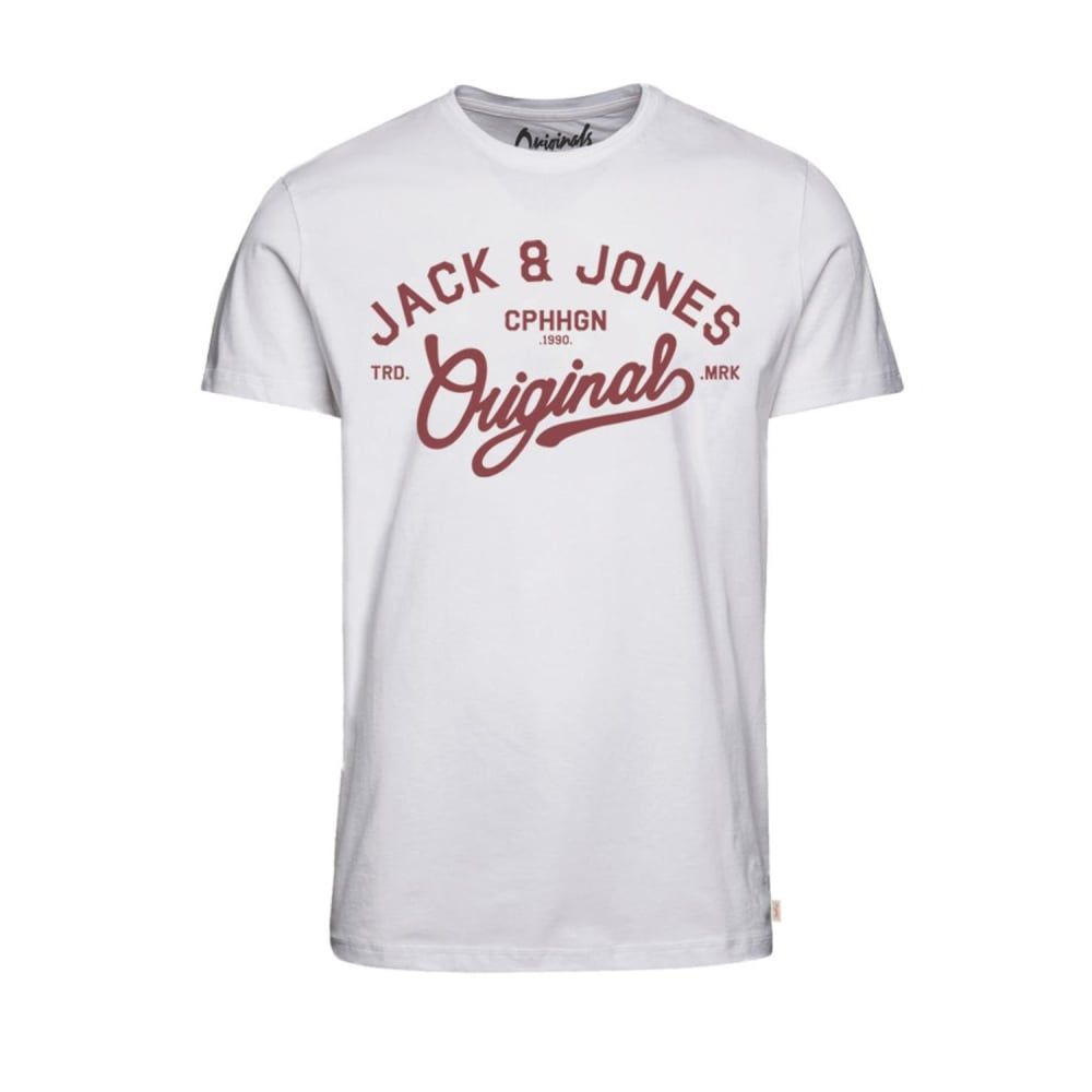 Jack & Jones Mens New Raffa Classic T Shirt Cloud Dancer
